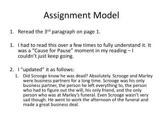 Assignment Model