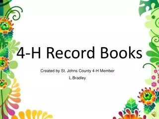 4-H Record Books