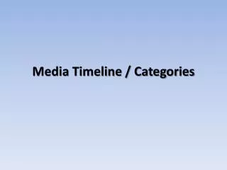 Media Timeline / Categories