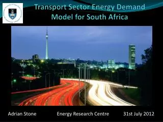 Transport Sector Energy Demand Model for South Africa