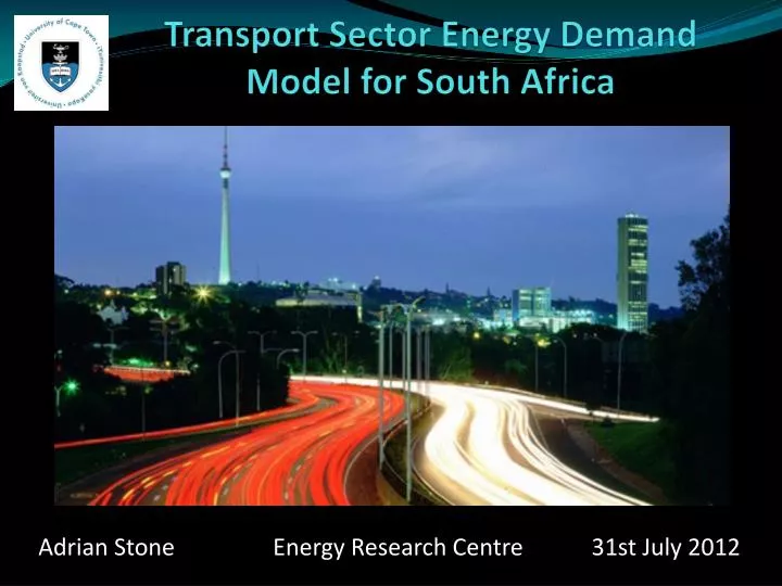 transport sector energy demand model for south africa