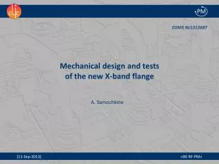 Mechanical design and tests of the new X-band flange