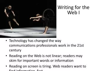 Writing for the Web I