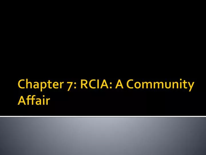 chapter 7 rcia a community affair