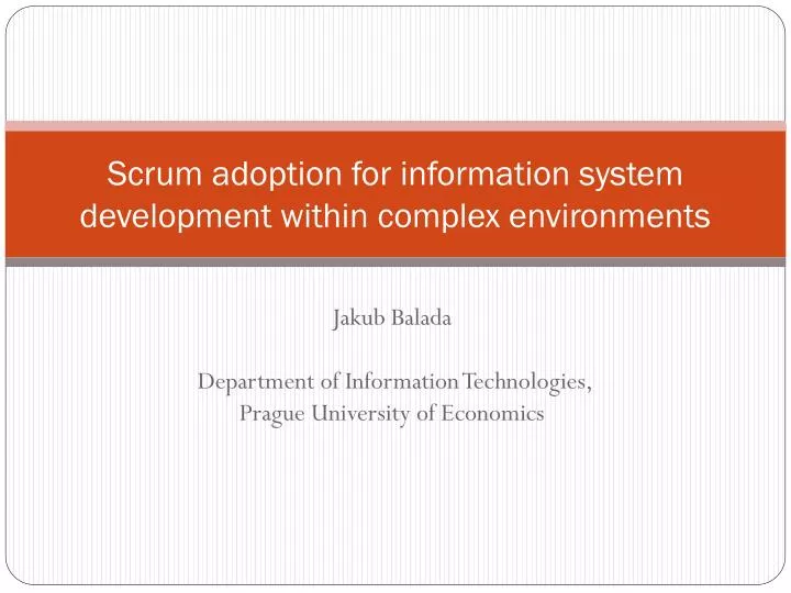 scrum adoption for information system development within complex environments