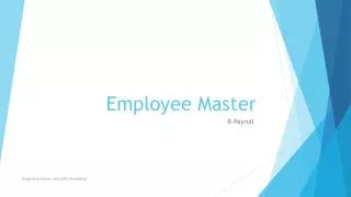 Employee Master