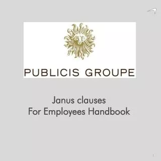 Janus clauses For Employees Handbook