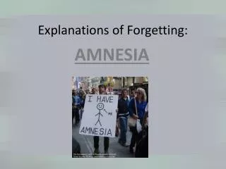 Explanations of Forgetting: