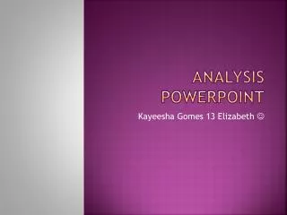 Analysis PowerPoint