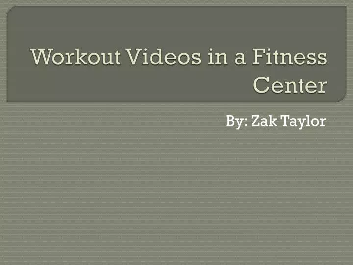 workout videos in a fitness center