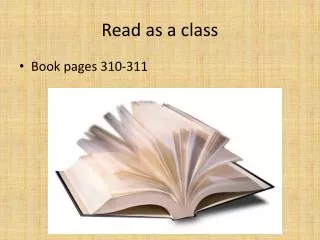 Read as a class