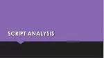 SCRIPT ANALYSIS - slide 1