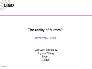 The reality of Mirrors?