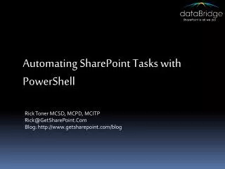 Automating SharePoint Tasks with PowerShell