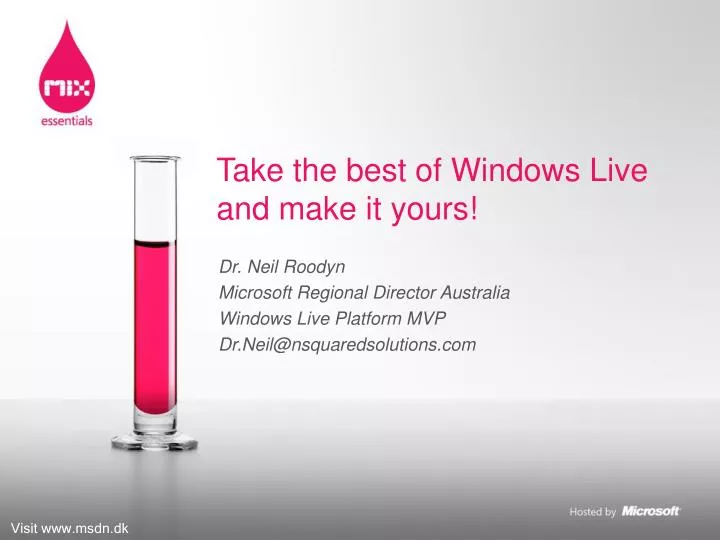 take the best of windows live and make it yours