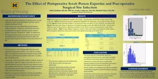 The Effect of Perioperative Scrub Person Expertise and Post-operative Surgical Site Infection