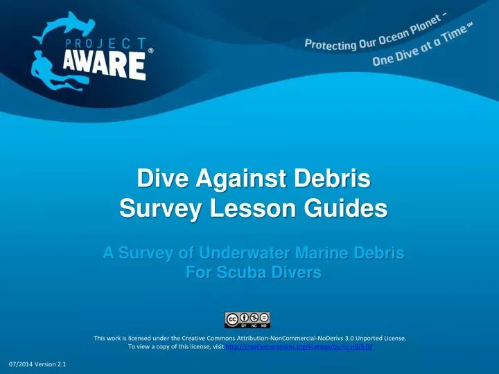 dive against debris survey lesson guides a survey of underwater marine debris for scuba divers