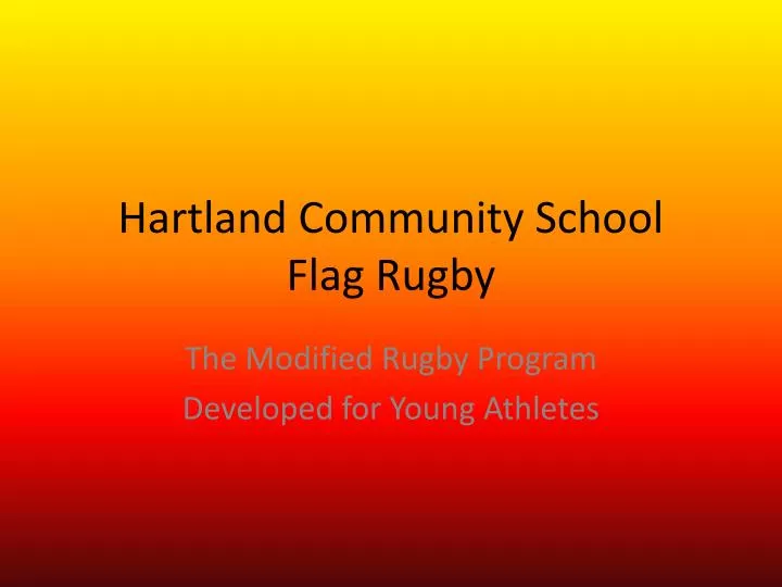 hartland community school flag rugby