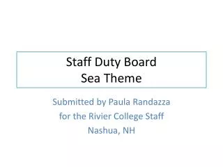 Staff Duty Board Sea Theme