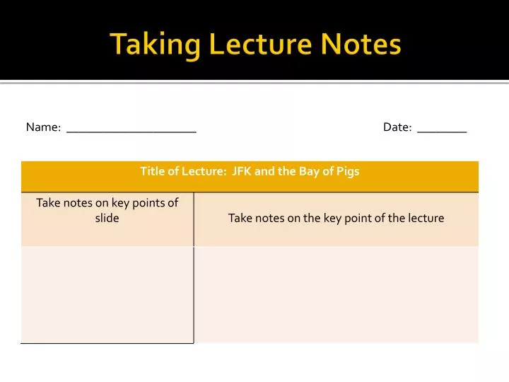 taking lecture notes
