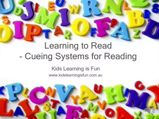 Learning to Read - Cueing Systems for Reading