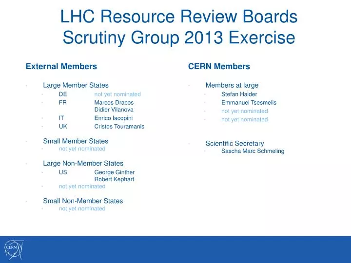 lhc resource review boards scrutiny group 2013 exercise