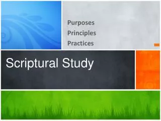 Scriptural Study