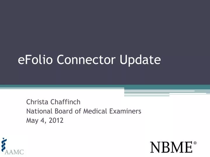 efolio connector update