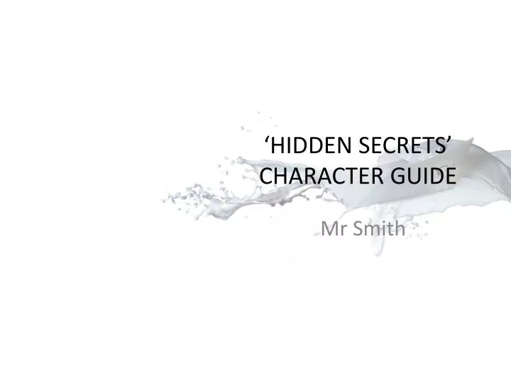 hidden secrets character guide