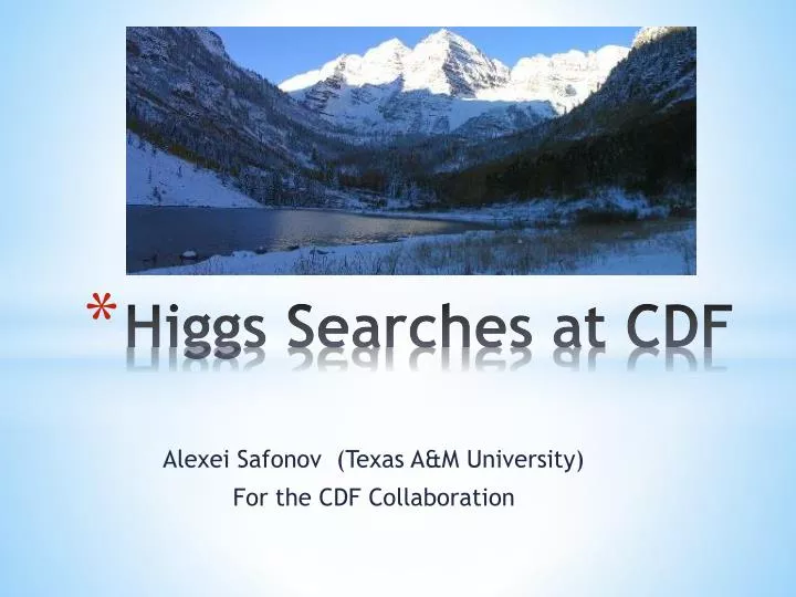 higgs searches at cdf