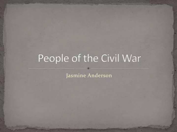 people of the civil war