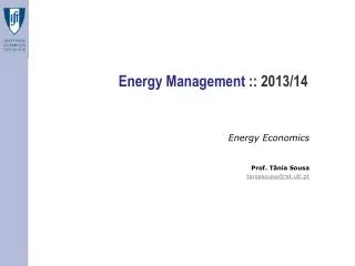 Energy Management : : 2013/14