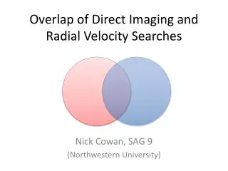 Overlap of Direct Imaging and Radial Velocity Searches