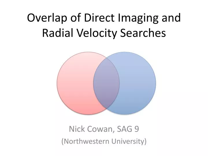 overlap of direct imaging and radial velocity searches