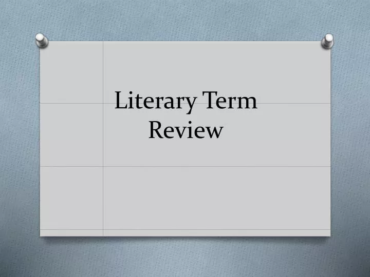 literary term review