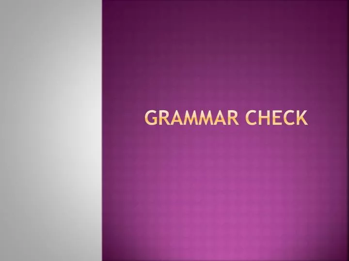 grammar check