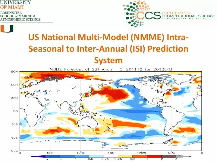 us national multi model nmme intra seasonal to inter annual isi prediction system
