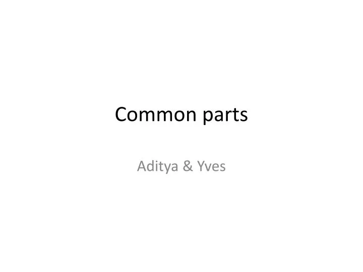 common parts