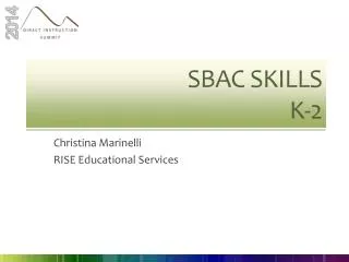 SBAC Skills K-2