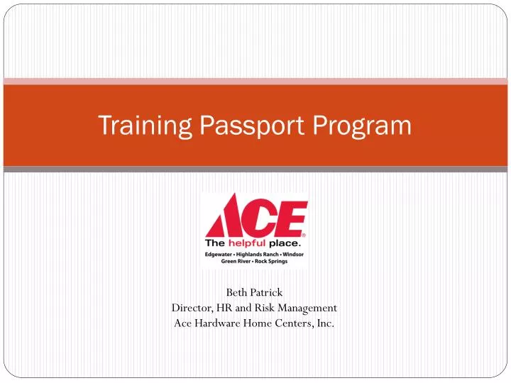 training passport program