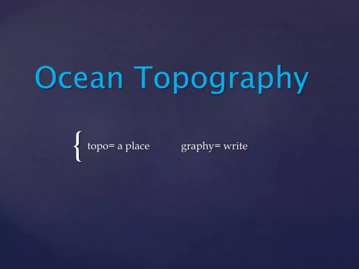 ocean topography