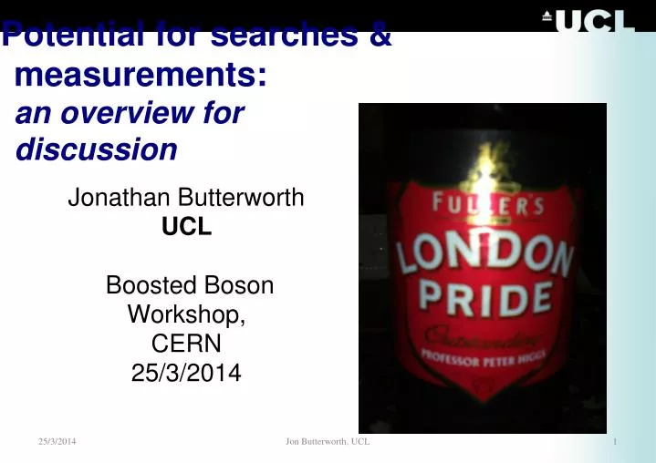 potential for searches measurements an overview for discussion