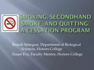 Smoking, Secondhand Smoke, and Quitting: A Cessation Program