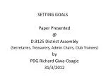 SETTING GOALS - slide 1