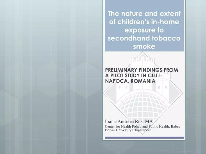 the nature and extent of children s in home exposure to secondhand tobacco smoke