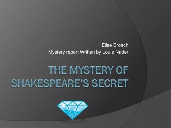 elise broach mystery report written by louie nader