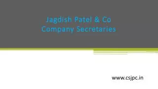 Jagdish Patel &amp; Co Company Secretaries