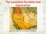 The Louisiana Purchase and Exploration