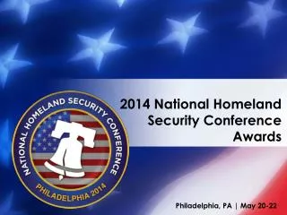2014 National Homeland Security Conference Awards