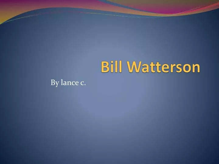 bill watterson